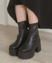 Ambre Neige(Aul[W)platform stretch short boots / Ac]RXgb`V[gu[c(u[c)