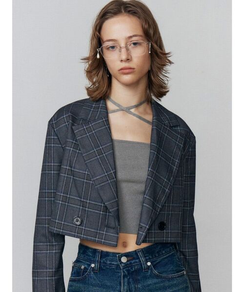 EMODA(エモダ)の「テーラードショートジャケット(テーラードジャケット・レディース・ブラック/グレー/ブラウン・FREE)」の7枚目の写真