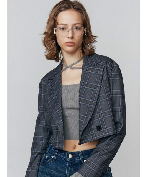 EMODA(エモダ)の「テーラードショートジャケット(テーラードジャケット・レディース・ブラック/グレー/ブラウン・FREE)」の8枚目の写真