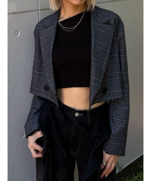 EMODA(エモダ)の「テーラードショートジャケット(テーラードジャケット・レディース・ブラック/グレー/ブラウン・FREE)」の14枚目の写真