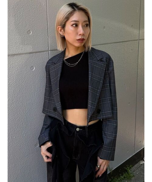 EMODA(エモダ)の「テーラードショートジャケット(テーラードジャケット・レディース・ブラック/グレー/ブラウン・FREE)」の15枚目の写真