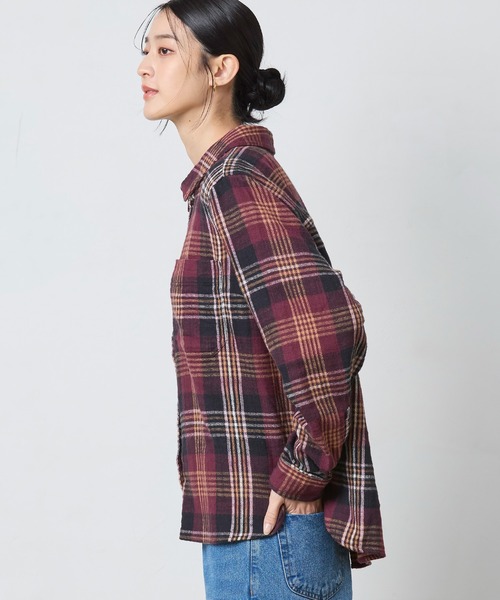 L.L.Bean（エルエルビーン）の「1912 フィールド・フランネル・シャツ 米国フィット・プチ（シャツ/ブラウス・レディース・ブラウン系その他/ベージュ系その他/パープル系その他/ブルー系その他・SMALL/MEDIUM/LARGE）」の19枚目の写真