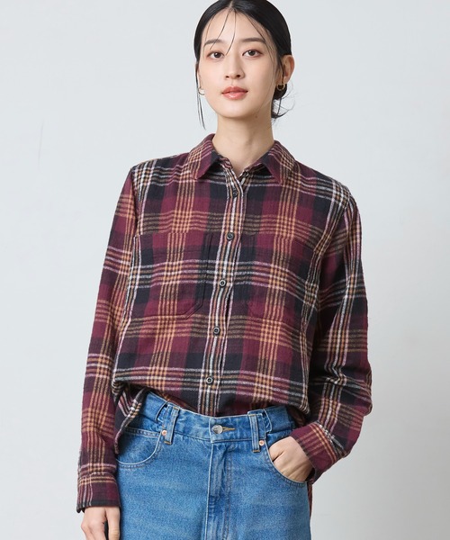 L.L.Bean（エルエルビーン）の「1912 フィールド・フランネル・シャツ 米国フィット・プチ（シャツ/ブラウス・レディース・ブラウン系その他/ベージュ系その他/パープル系その他/ブルー系その他・SMALL/MEDIUM/LARGE）」の21枚目の写真