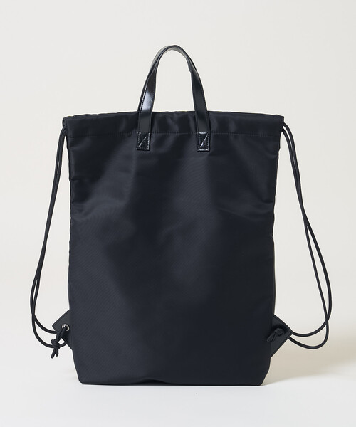FREAK'S STORE(フリークスストア)の「ナイロン レザレットナップサック/A4サイズトートバッグ(バックパック/リュック・レディース・ブラウン/ブラック・ONE SIZE)」の14枚目の写真
