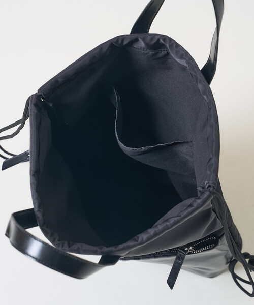 FREAK'S STORE(フリークスストア)の「ナイロン レザレットナップサック/A4サイズトートバッグ(バックパック/リュック・レディース・ブラウン/ブラック・ONE SIZE)」の17枚目の写真