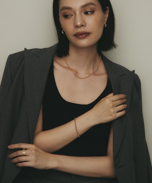 COCOSHNIK（ココシュニック）の「◆K18中空ハーフラウンド ブレスレット（ブレスレット・レディース・イエローゴールド・17）」の7枚目の写真