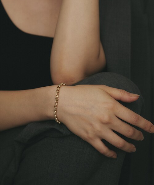 COCOSHNIK（ココシュニック）の「◆K18中空ハーフラウンド ブレスレット（ブレスレット・レディース・イエローゴールド・17）」の8枚目の写真