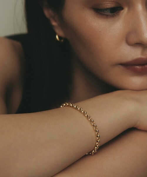 COCOSHNIK（ココシュニック）の「◆K18中空ハーフラウンド ブレスレット（ブレスレット・レディース・イエローゴールド・17）」の9枚目の写真