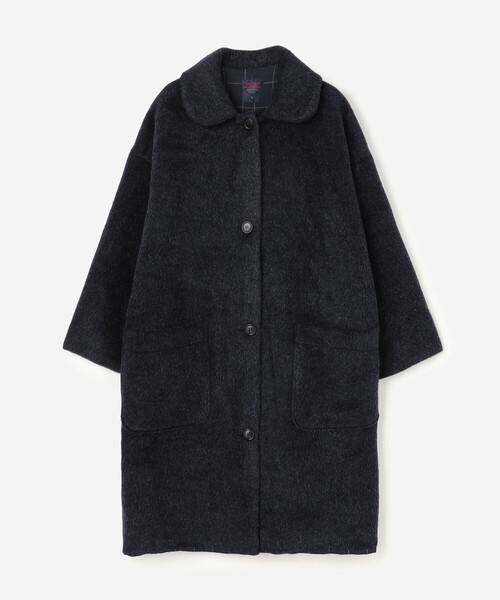 GALLEGO DESPORTES(ギャレゴデスポート)の「GALLEGO DESPORTES | ラウンドカラー ウールコート SOLID WOMEN(その他アウター・レディース・ネイビー・S)」の2枚目の写真