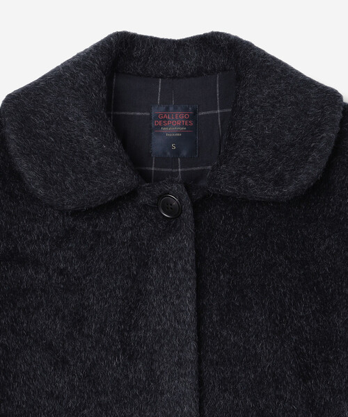 GALLEGO DESPORTES(ギャレゴデスポート)の「GALLEGO DESPORTES | ラウンドカラー ウールコート SOLID WOMEN(その他アウター・レディース・ネイビー・S)」の4枚目の写真