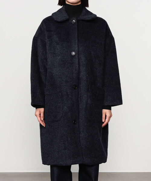 GALLEGO DESPORTES(ギャレゴデスポート)の「GALLEGO DESPORTES | ラウンドカラー ウールコート SOLID WOMEN(その他アウター・レディース・ネイビー・S)」の10枚目の写真