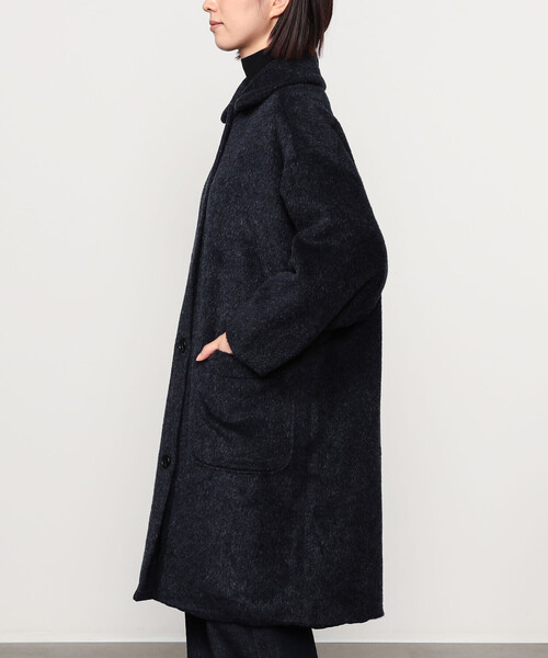 GALLEGO DESPORTES(ギャレゴデスポート)の「GALLEGO DESPORTES | ラウンドカラー ウールコート SOLID WOMEN(その他アウター・レディース・ネイビー・S)」の13枚目の写真