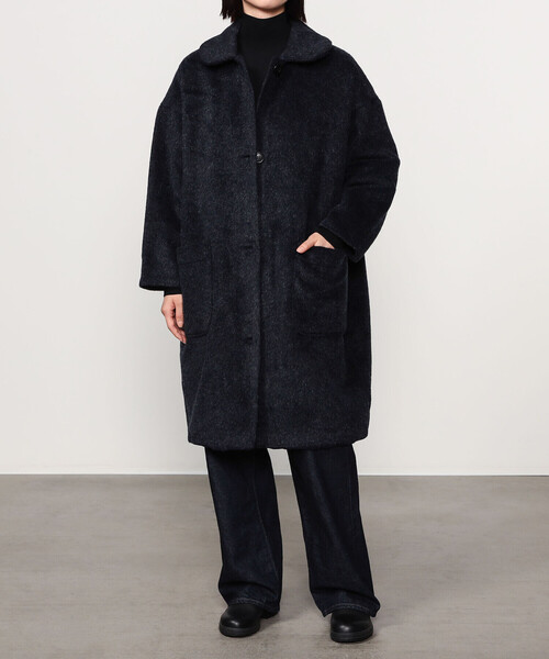 GALLEGO DESPORTES(ギャレゴデスポート)の「GALLEGO DESPORTES | ラウンドカラー ウールコート SOLID WOMEN(その他アウター・レディース・ネイビー・S)」の14枚目の写真