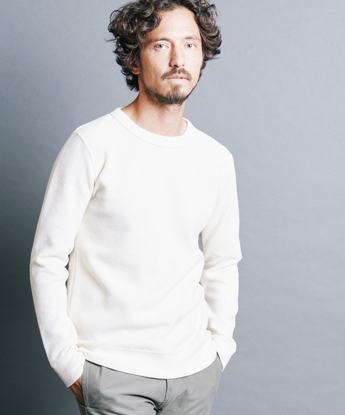 Magine（マージン）の「WOOL RIB W FACE KNITSAW L/S:ウールリブ Wファイス ニットソー ロングスリーブ（ニット/セーター・メンズ・チャコールグレー/ブラック/オフホワイト/ネイビー・44/46/48）」の2枚目の写真