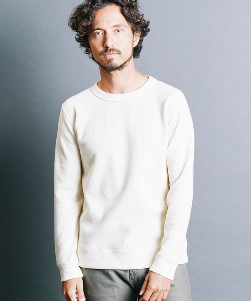 Magine（マージン）の「WOOL RIB W FACE KNITSAW L/S:ウールリブ Wファイス ニットソー ロングスリーブ（ニット/セーター・メンズ・チャコールグレー/ブラック/オフホワイト/ネイビー・44/46/48）」の5枚目の写真