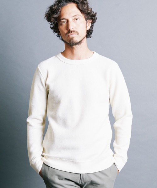 Magine（マージン）の「WOOL RIB W FACE KNITSAW L/S:ウールリブ Wファイス ニットソー ロングスリーブ（ニット/セーター・メンズ・チャコールグレー/ブラック/オフホワイト/ネイビー・44/46/48）」の6枚目の写真