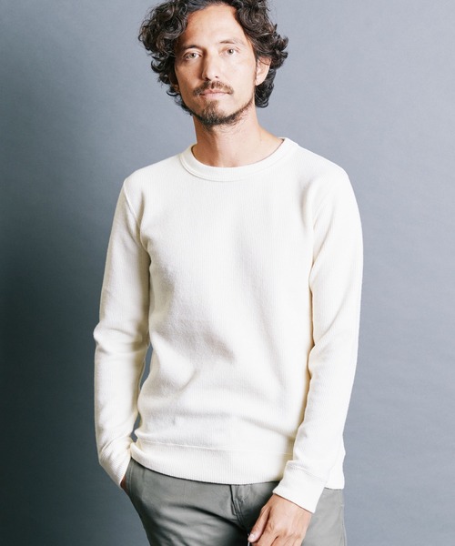 Magine（マージン）の「WOOL RIB W FACE KNITSAW L/S:ウールリブ Wファイス ニットソー ロングスリーブ（ニット/セーター・メンズ・チャコールグレー/ブラック/オフホワイト/ネイビー・44/46/48）」の8枚目の写真