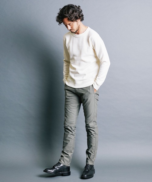 Magine（マージン）の「WOOL RIB W FACE KNITSAW L/S:ウールリブ Wファイス ニットソー ロングスリーブ（ニット/セーター・メンズ・チャコールグレー/ブラック/オフホワイト/ネイビー・44/46/48）」の21枚目の写真