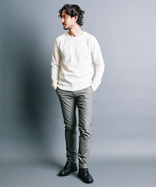 Magine（マージン）の「WOOL RIB W FACE KNITSAW L/S:ウールリブ Wファイス ニットソー ロングスリーブ（ニット/セーター・メンズ・チャコールグレー/ブラック/オフホワイト/ネイビー・44/46/48）」の22枚目の写真