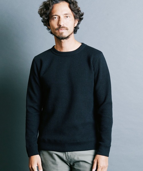 Magine（マージン）の「WOOL RIB W FACE KNITSAW L/S:ウールリブ Wファイス ニットソー ロングスリーブ（ニット/セーター・メンズ・チャコールグレー/ブラック/オフホワイト/ネイビー・44/46/48）」の10枚目の写真