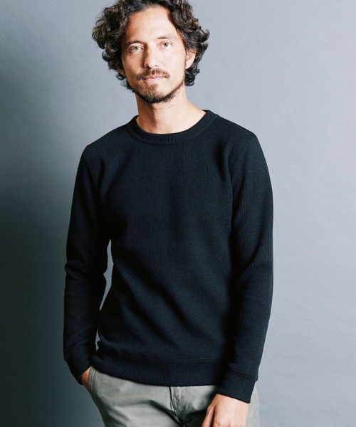 Magine（マージン）の「WOOL RIB W FACE KNITSAW L/S:ウールリブ Wファイス ニットソー ロングスリーブ（ニット/セーター・メンズ・チャコールグレー/ブラック/オフホワイト/ネイビー・44/46/48）」の11枚目の写真