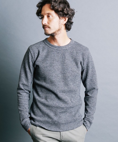 Magine（マージン）の「WOOL RIB W FACE KNITSAW L/S:ウールリブ Wファイス ニットソー ロングスリーブ（ニット/セーター・メンズ・チャコールグレー/ブラック/オフホワイト/ネイビー・44/46/48）」の13枚目の写真