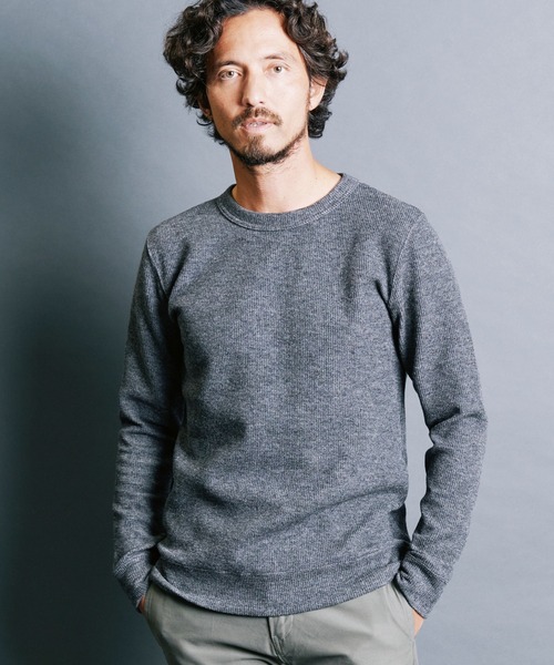 Magine（マージン）の「WOOL RIB W FACE KNITSAW L/S:ウールリブ Wファイス ニットソー ロングスリーブ（ニット/セーター・メンズ・チャコールグレー/ブラック/オフホワイト/ネイビー・44/46/48）」の15枚目の写真