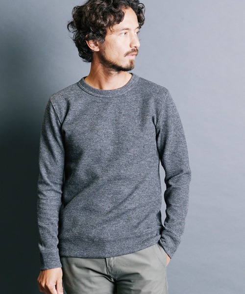 Magine（マージン）の「WOOL RIB W FACE KNITSAW L/S:ウールリブ Wファイス ニットソー ロングスリーブ（ニット/セーター・メンズ・チャコールグレー/ブラック/オフホワイト/ネイビー・44/46/48）」の16枚目の写真