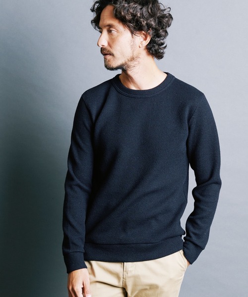 Magine（マージン）の「WOOL RIB W FACE KNITSAW L/S:ウールリブ Wファイス ニットソー ロングスリーブ（ニット/セーター・メンズ・チャコールグレー/ブラック/オフホワイト/ネイビー・44/46/48）」の17枚目の写真
