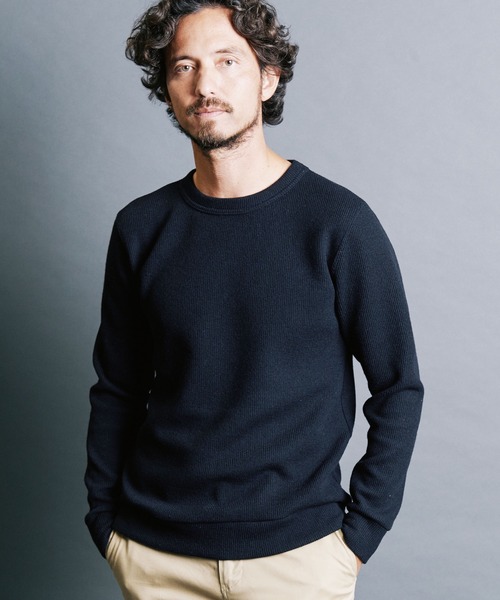 Magine（マージン）の「WOOL RIB W FACE KNITSAW L/S:ウールリブ Wファイス ニットソー ロングスリーブ（ニット/セーター・メンズ・チャコールグレー/ブラック/オフホワイト/ネイビー・44/46/48）」の19枚目の写真