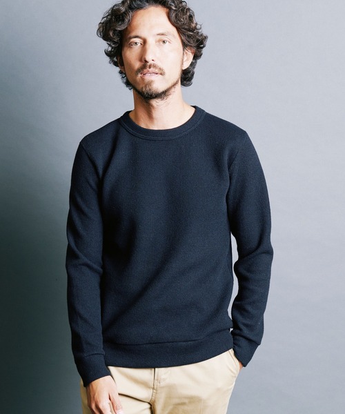Magine（マージン）の「WOOL RIB W FACE KNITSAW L/S:ウールリブ Wファイス ニットソー ロングスリーブ（ニット/セーター・メンズ・チャコールグレー/ブラック/オフホワイト/ネイビー・44/46/48）」の20枚目の写真