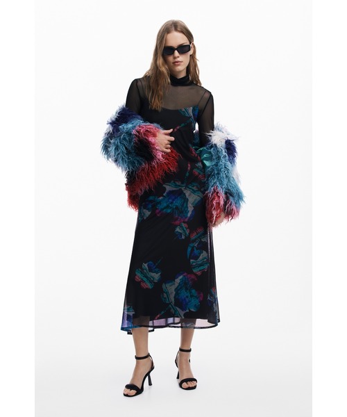 セール】2 in 1 M. CHRISTIAN LACROIX コラボ 水彩フローラル ミディ