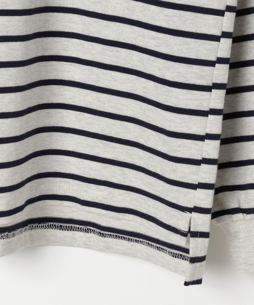 GLOBAL WORK(グローバルワーク)の「ロゴ刺繍ラガーシャツ長袖/AND YUA ANY/591440(Tシャツ/カットソー・キッズ・ブラック/ライトグレー・MEDIUM/LARGE)」の13枚目の写真