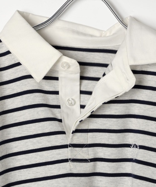 GLOBAL WORK(グローバルワーク)の「ロゴ刺繍ラガーシャツ長袖/AND YUA ANY/591440(Tシャツ/カットソー・キッズ・ブラック/ライトグレー・MEDIUM/LARGE)」の11枚目の写真