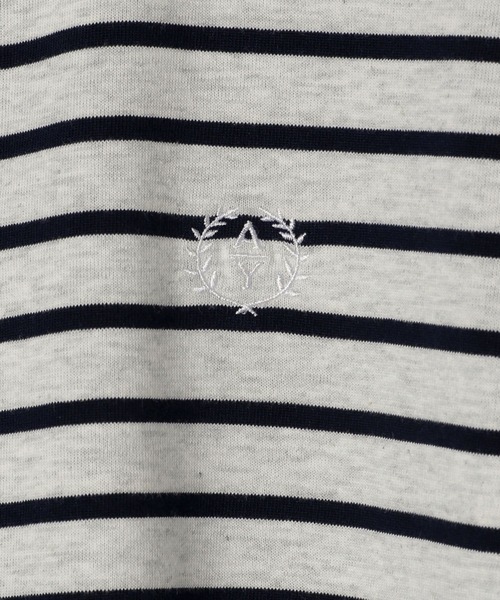 GLOBAL WORK(グローバルワーク)の「ロゴ刺繍ラガーシャツ長袖/AND YUA ANY/591440(Tシャツ/カットソー・キッズ・ブラック/ライトグレー・MEDIUM/LARGE)」の5枚目の写真