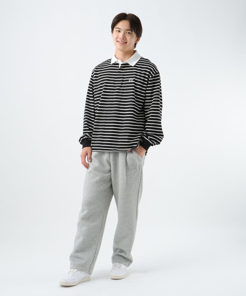 GLOBAL WORK(グローバルワーク)の「ロゴ刺繍ラガーシャツ長袖/AND YUA ANY/591440(Tシャツ/カットソー・キッズ・ブラック/ライトグレー・MEDIUM/LARGE)」の15枚目の写真