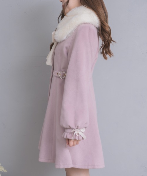 ROJITA（ロジータ）の「マルチWAYケープファーカラーコート（その他アウター・レディース・ホワイト/ピンク/ブラック・FREE）」の7枚目の写真