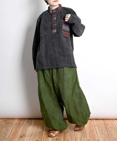 MARAI(マーライ)の「ストーンウォッシュサルエルパンツ(その他パンツ・レディース・ブラック/カーキ/ブラック系その他/ブラウン/グリーン/レッド/パープル・FREE)」の21枚目の写真