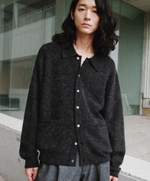 WYM LIDNM(EB oC h)MOHAIR BLEND KNIT SHIRT CARDIGAN(jbg/Z[^[)
