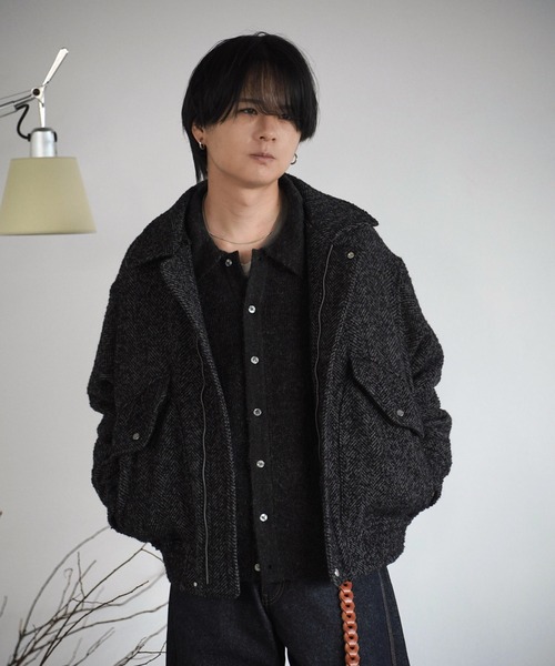 WYM MOHAIR BLEND KNIT SHIRT CARDIGAN ほか MOHAIR BLEND KNIT SHIRT CARDIGAN（ニット/セーター）｜WYM LIDNM