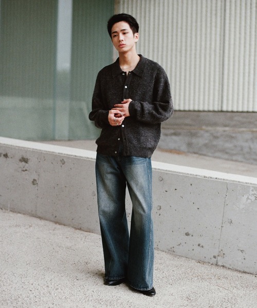 WYM LIDNM（ウィム バイ リドム）の「MOHAIR BLEND KNIT SHIRT