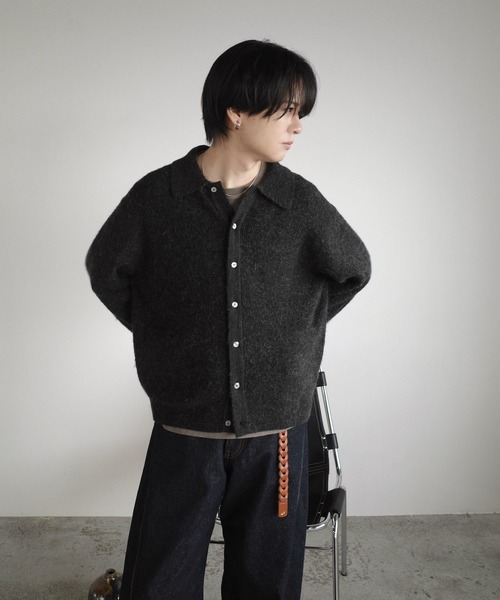 MOHAIR BLEND KNIT SHIRT CARDIGAN（ニット/セーター）｜WYM LIDNM