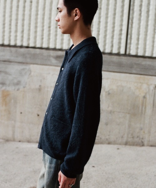 WYM LIDNM(ウィム バイ リドム)の「MOHAIR BLEND KNIT SHIRT CARDIGAN(ニット/セーター・メンズ・ライトグレー/アッシュブラウン/ブルー系/チャコール・M/L/S)」の16枚目の写真