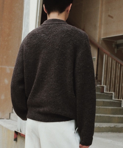 WYM LIDNM(ウィム バイ リドム)の「MOHAIR BLEND KNIT SHIRT CARDIGAN(ニット/セーター・メンズ・ライトグレー/アッシュブラウン/ブルー系/チャコール・M/L/S)」の19枚目の写真