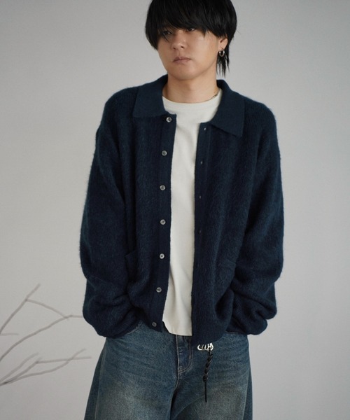 MOHAIR BLEND KNIT SHIRT CARDIGAN（ニット/セーター）｜WYM
