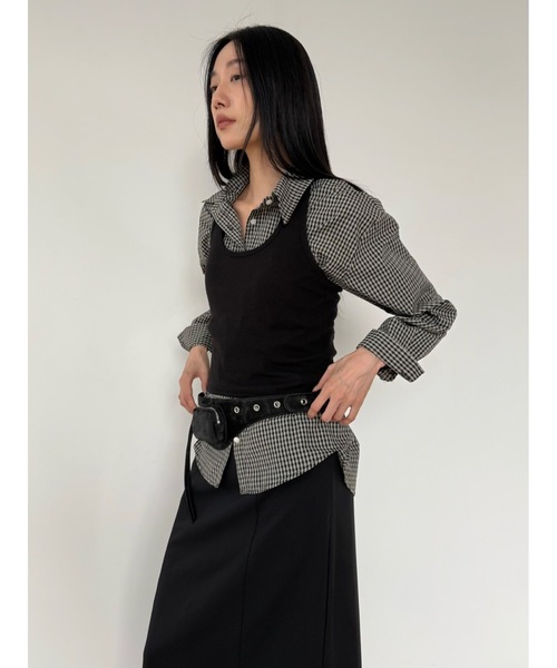 Didot.showroom（ディドット ショールーム）の「ホルターUネックトップ（Tシャツ/カットソー・レディース・グレー/アイボリー/ブラック・FREE）」の11枚目の写真