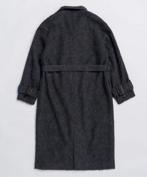 MAISON SPECIAL(メゾンスペシャル)の「Ribbon Collar Shaggy Long Coat / リボンカラーシャギーロングコート(その他アウター・レディース・チャコールグレー/ライトグレー・FREE)」の10枚目の写真