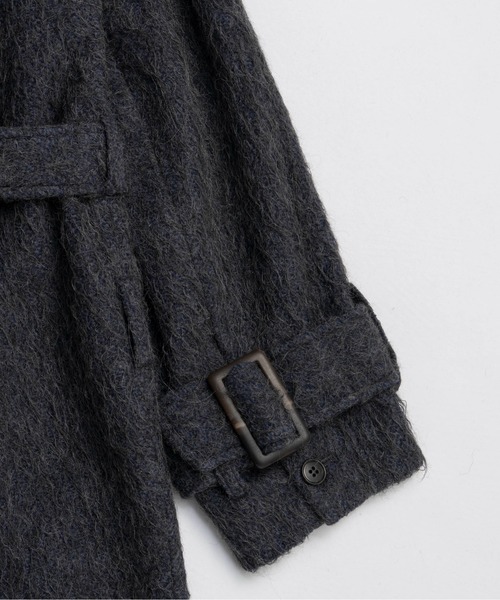 MAISON SPECIAL(メゾンスペシャル)の「Ribbon Collar Shaggy Long Coat / リボンカラーシャギーロングコート(その他アウター・レディース・チャコールグレー/ライトグレー・FREE)」の14枚目の写真