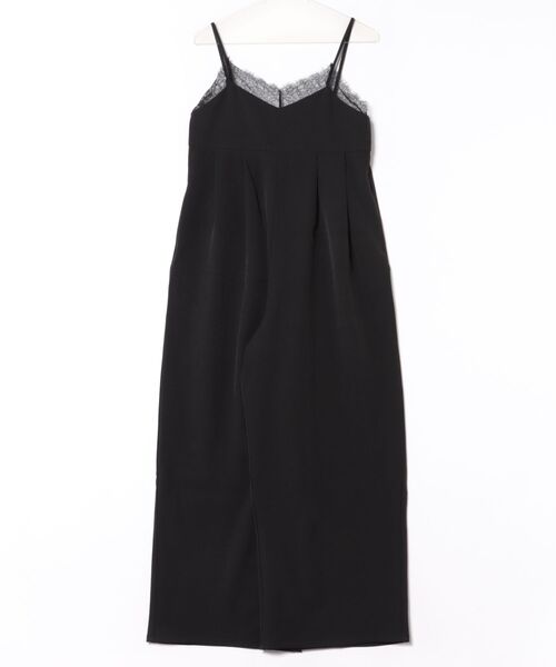 STYLEBLOCK(スタイルブロック)の「レースキャミオールインワン(サロペット/オーバーオール・レディース・ベージュ/ブラック/チャコールグレー・M)」の2枚目の写真