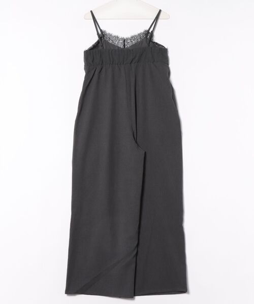 STYLEBLOCK(スタイルブロック)の「レースキャミオールインワン(サロペット/オーバーオール・レディース・ベージュ/ブラック/チャコールグレー・M)」の4枚目の写真